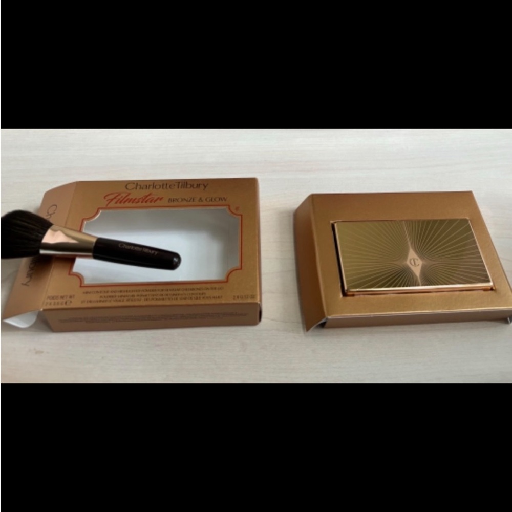 New Charlotte Tilbury Mini Filmstar Bronze & Glow w/ Brush
